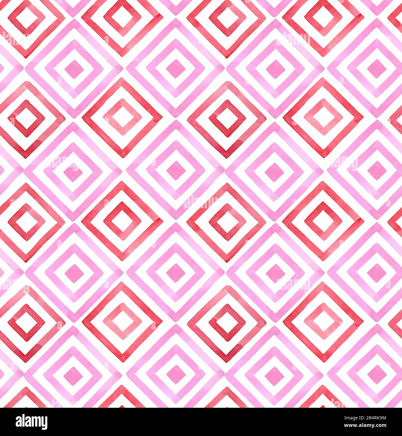 Simple geometric shape seamless red background. Square and line vector pattern.Very beautiful seamless pattern design for decorating. Stock Photo
