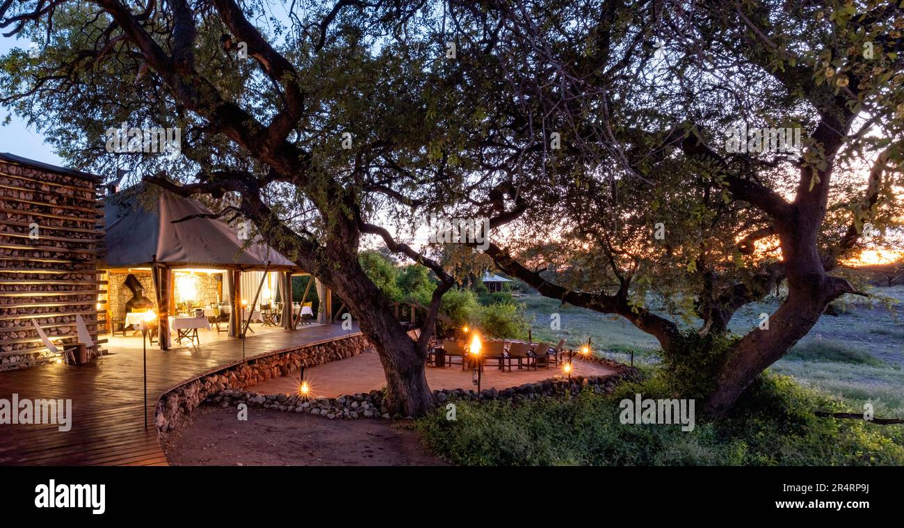 Onguma Tented Camp, Onguma Game Reserve, Namibia, Africa Stock Photo