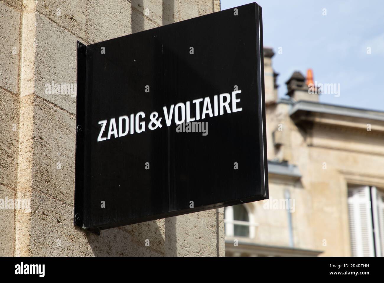 Bordeaux , Aquitaine France 05 19 2023 Zadig & Voltaire logo brand