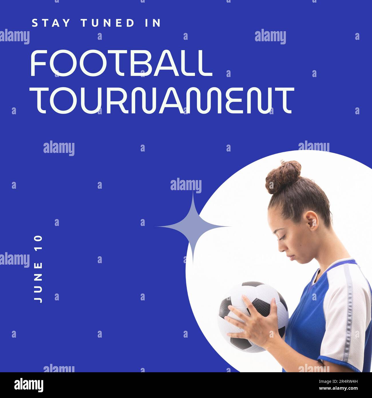 Composition of football tournament text over biracial female soccer