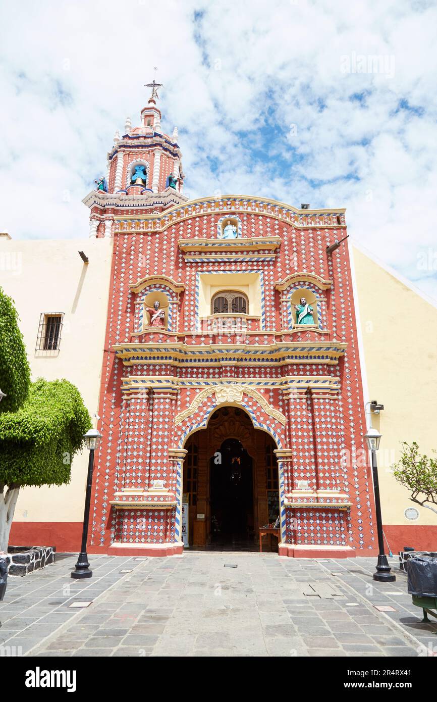 The ornate Templo de Santa Maria Tonantzintla in Cholula, Puebla, Mexico Stock Photo