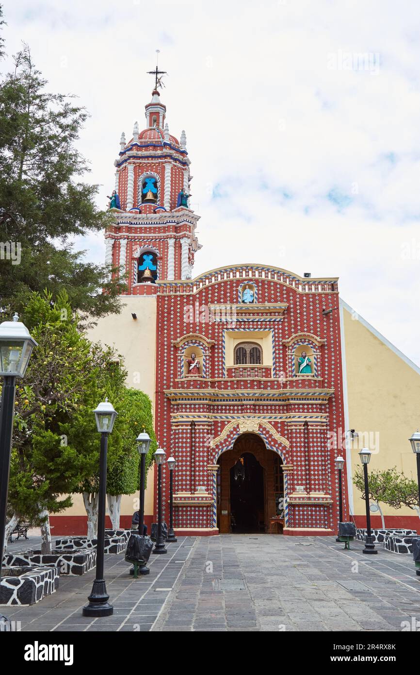 The ornate Templo de Santa Maria Tonantzintla in Cholula, Puebla, Mexico Stock Photo
