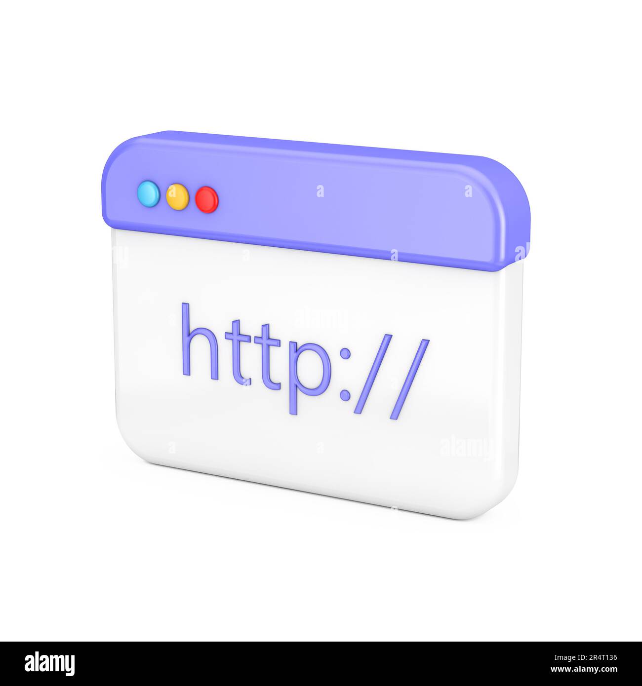 Cartoon HTTP Protocol Data Browser Page Window Web Icon Sign on a white ...