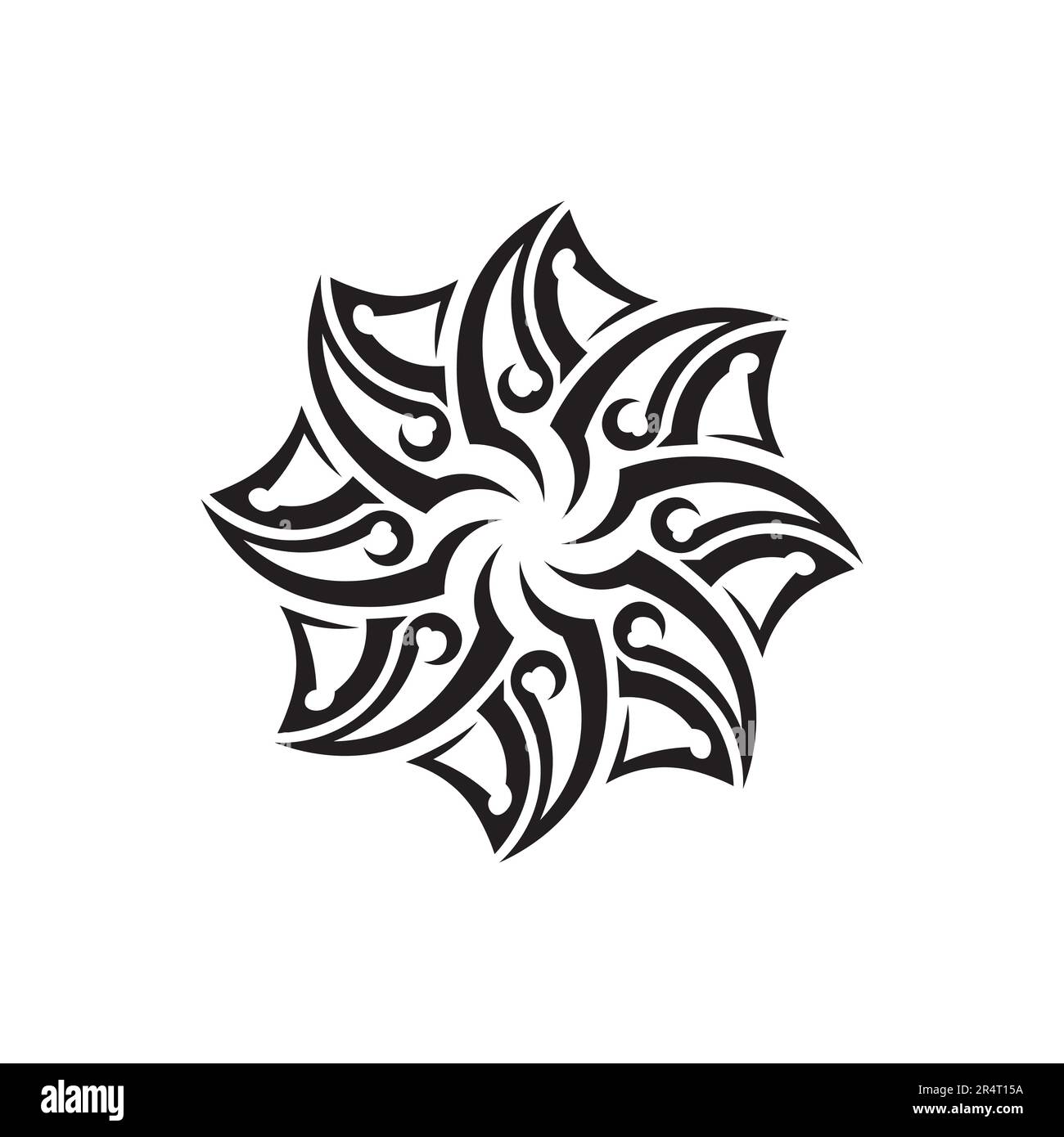 Black Tribal Vector Logo Design Icon And Sign Tribal Stock Vector Image