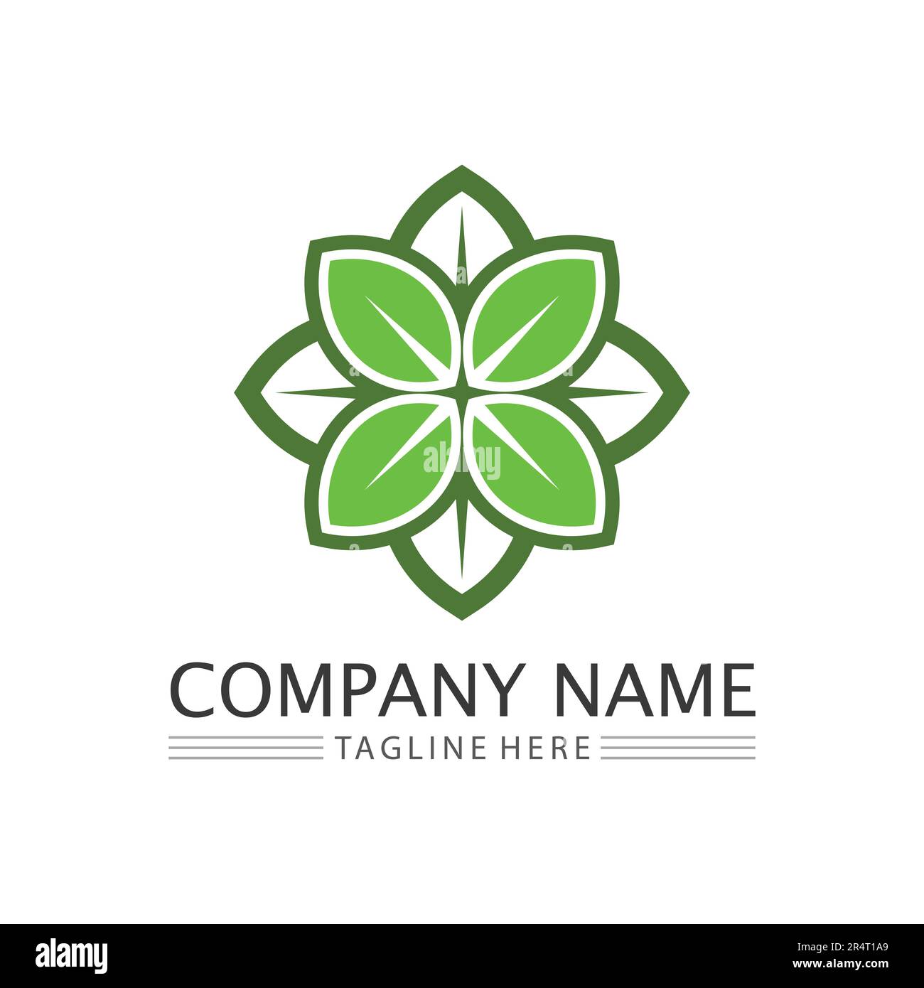 leaf logo design vector for nature symbol template editable,Green leaf logo ecology nature element vector icon. Stock Vector