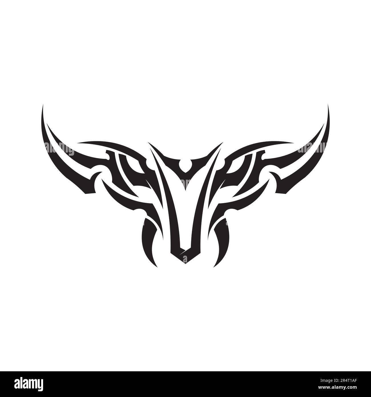 black tribal vector logo design icon and sign tribal Stock Vector