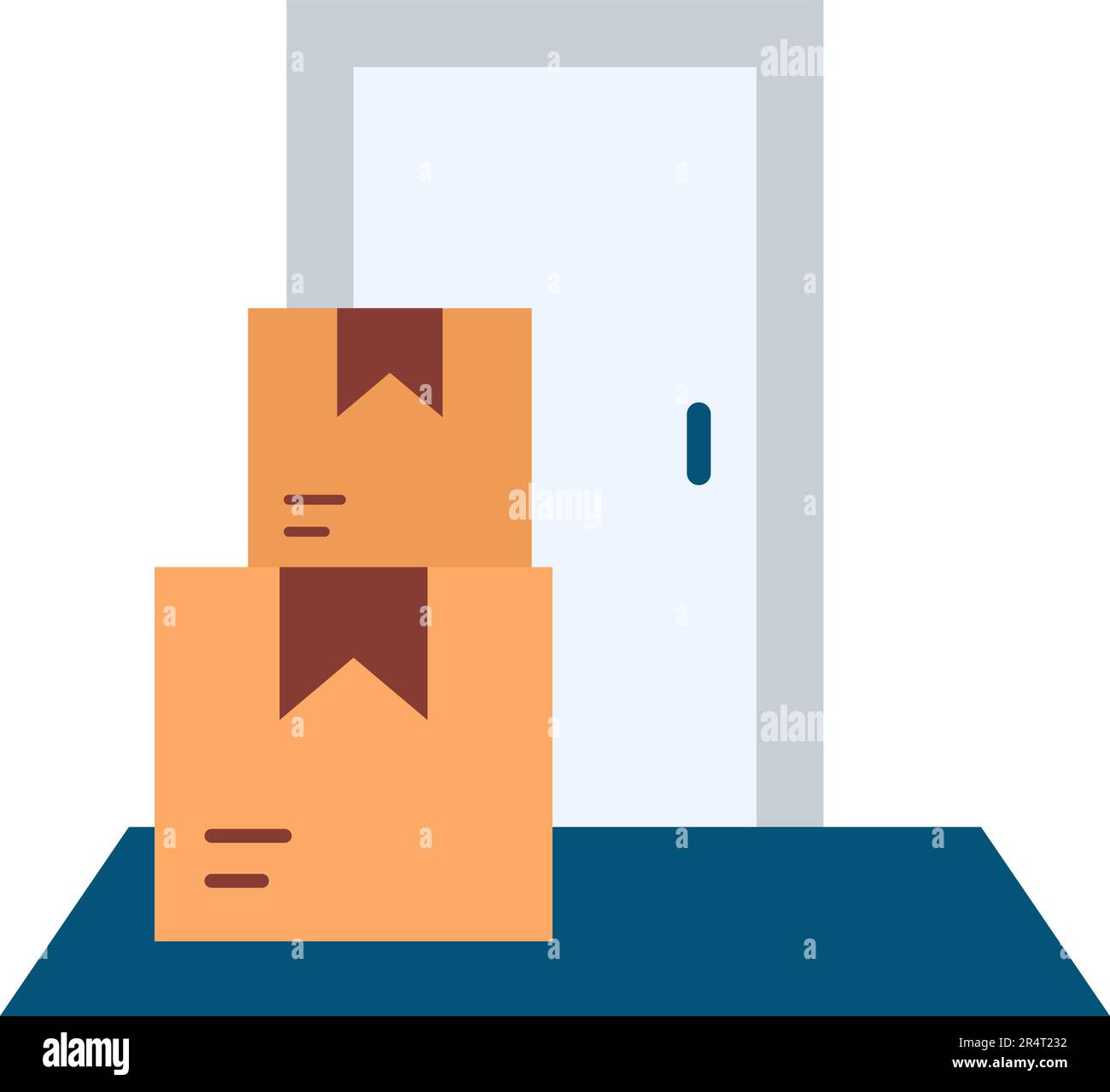 Door Delivery icon vector image. Stock Vector