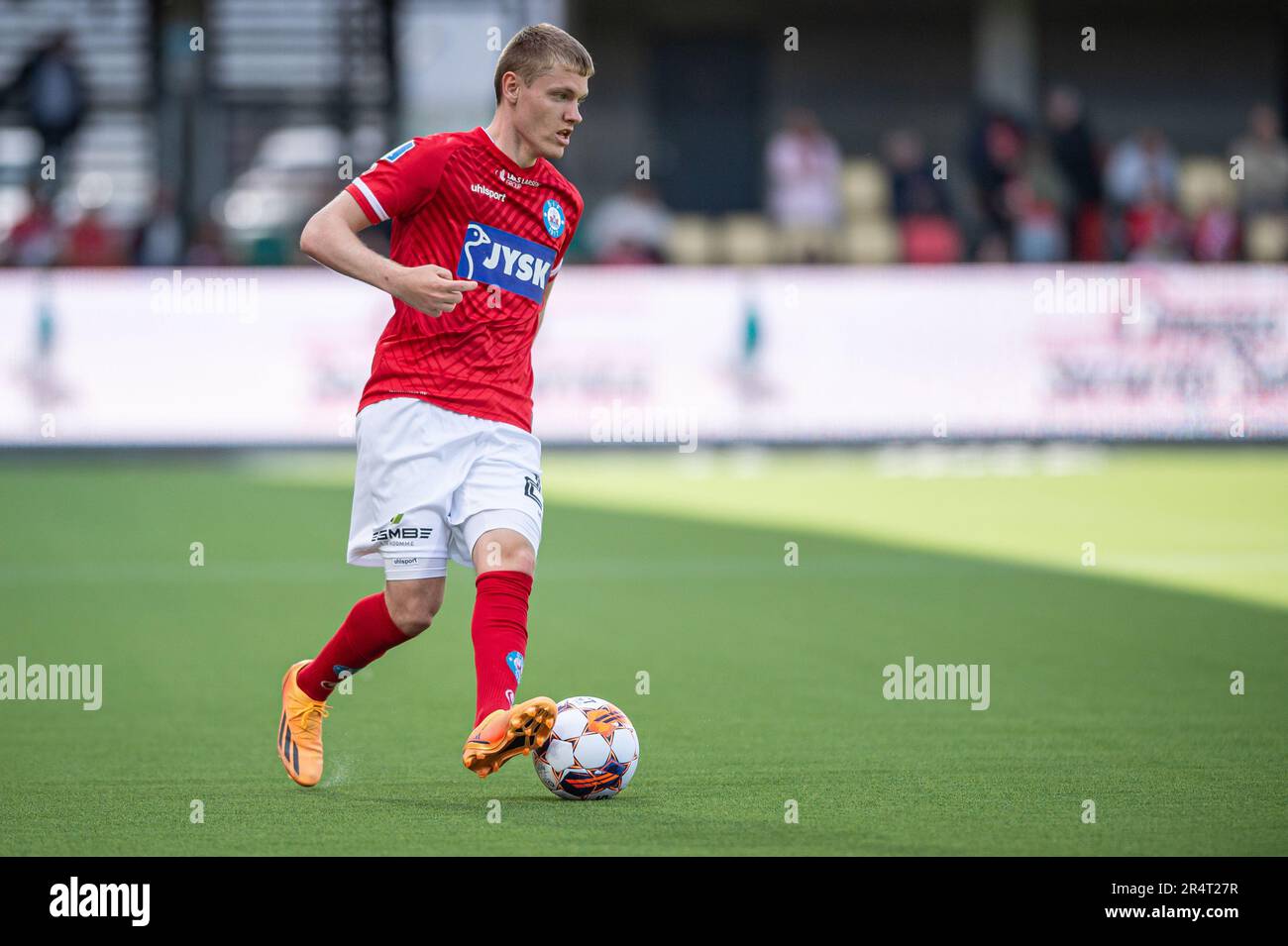 Silkeborg, Denmark. 29th May, 2023. Sebastian Jorgensen (27) of Silkeborg IF seen during the 3F Superliga match between Silkeborg IF and FC Midtjylland at Jysk Park in Silkeborg. (Photo Credit: Gonzales Photo/Alamy Live News Stock Photo