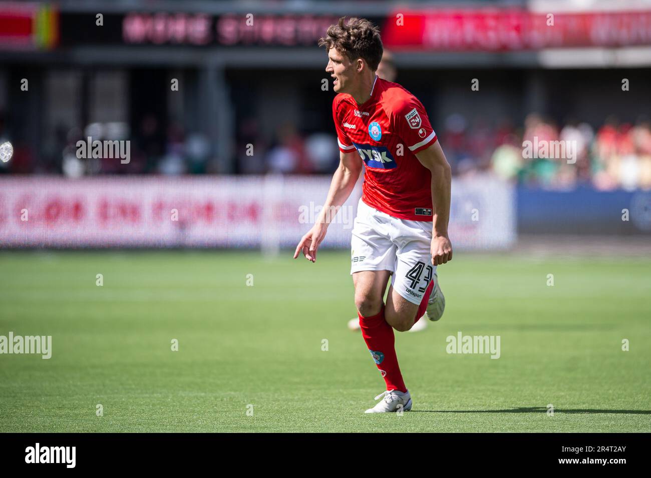 Silkeborg, Denmark. 29th May, 2023. Asbjorn Bondergaard (43) of Silkeborg IF seen during the 3F Superliga match between Silkeborg IF and FC Midtjylland at Jysk Park in Silkeborg. (Photo Credit: Gonzales Photo/Alamy Live News Stock Photo