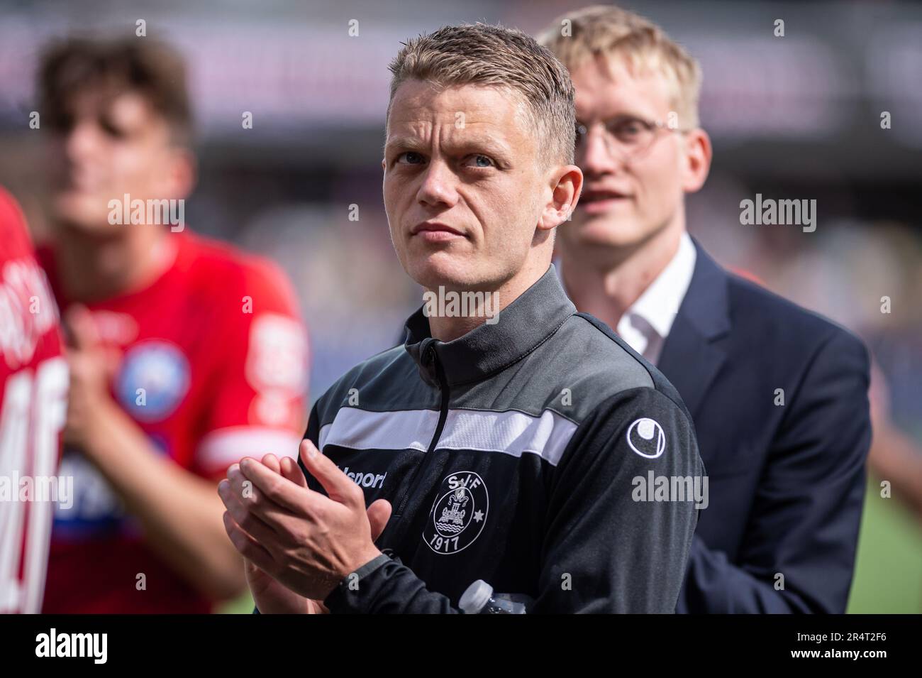 Silkeborg, Denmark. 29th May, 2023. Kasper Kusk of Silkeborg IF seen after the 3F Superliga match between Silkeborg IF and FC Midtjylland at Jysk Park in Silkeborg. (Photo Credit: Gonzales Photo/Alamy Live News Stock Photo