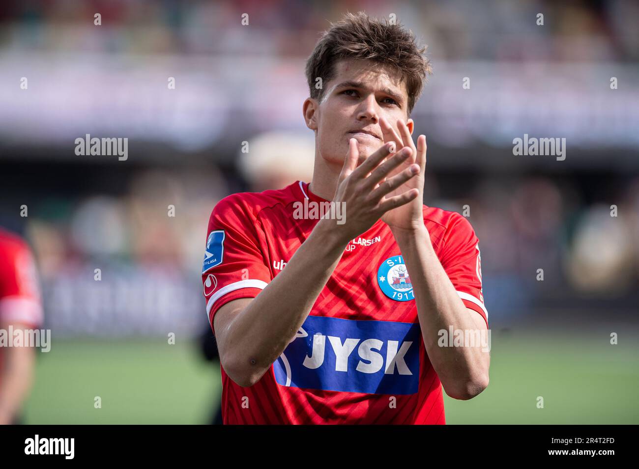Silkeborg, Denmark. 29th May, 2023. Alexander Busch of Silkeborg IF seen after the 3F Superliga match between Silkeborg IF and FC Midtjylland at Jysk Park in Silkeborg. (Photo Credit: Gonzales Photo/Alamy Live News Stock Photo