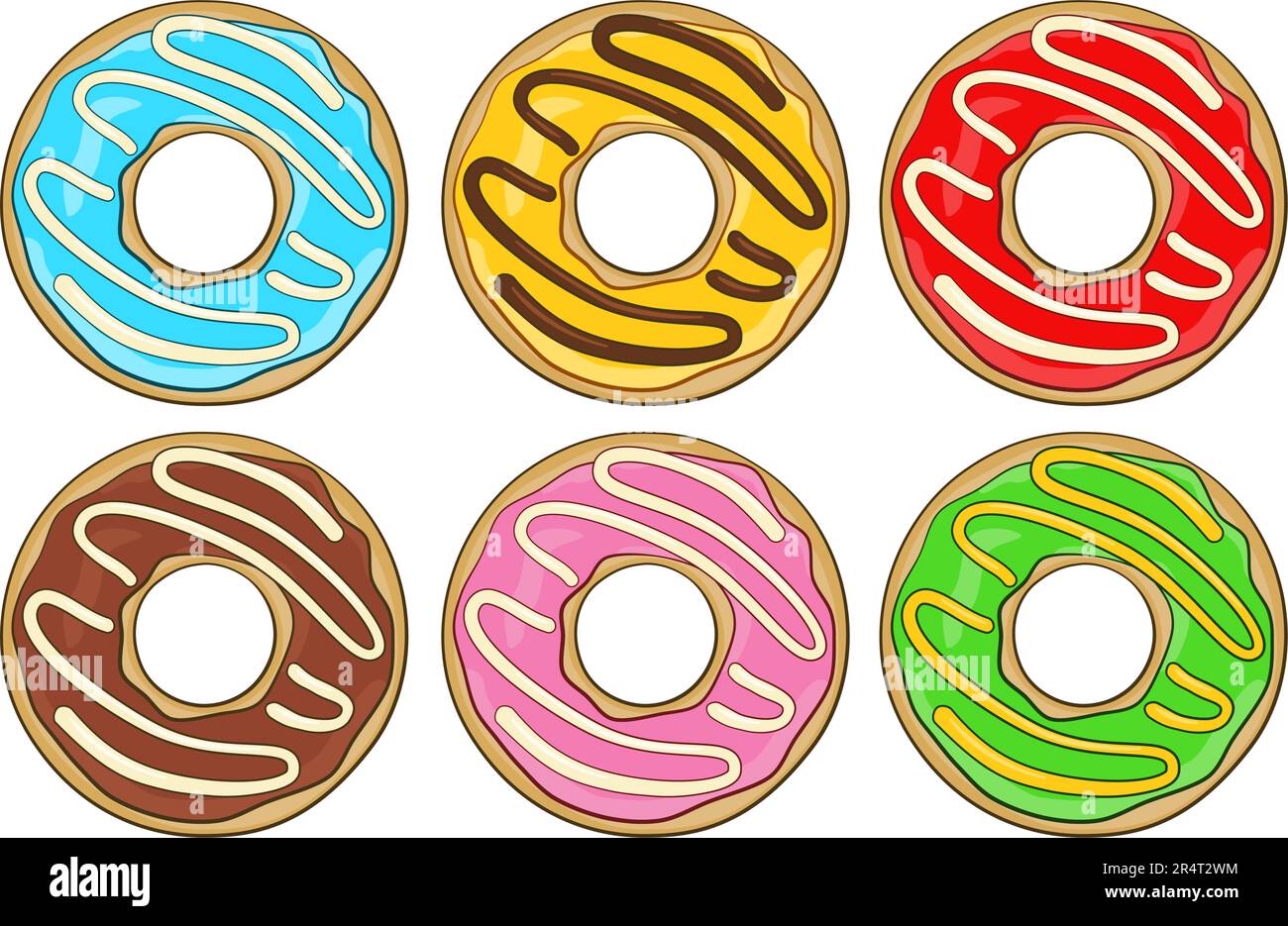 Set of colorful donuts. Vector illustration Stock Vector Image & Art ...