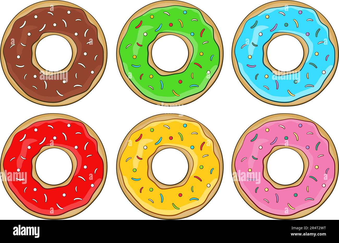 Set of colorful donuts. Vector illustration Stock Vector Image & Art ...