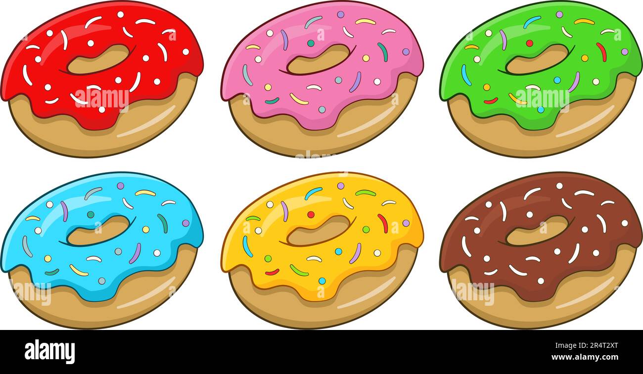 Set of colorful donuts. Vector illustration Stock Vector Image & Art ...