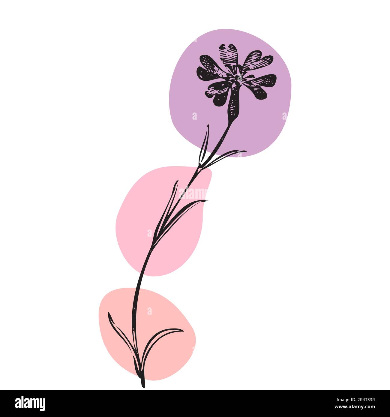 simple wildflower bouquet clipart