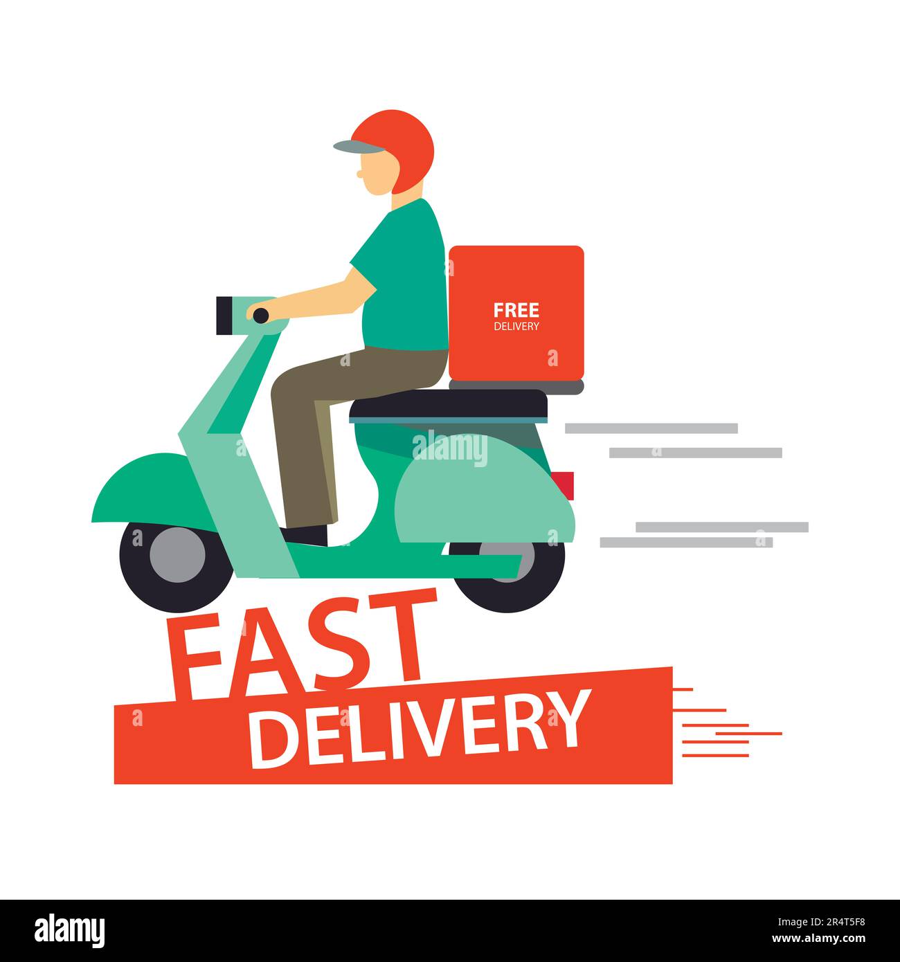 https://c8.alamy.com/comp/2R4T5F8/delivery-man-on-the-scooter-bike-vector-2R4T5F8.jpg