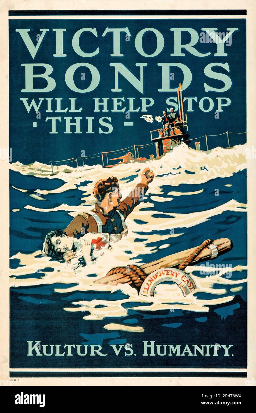 The sinking of the HMHS Llandovery Castle World War I Propaganda