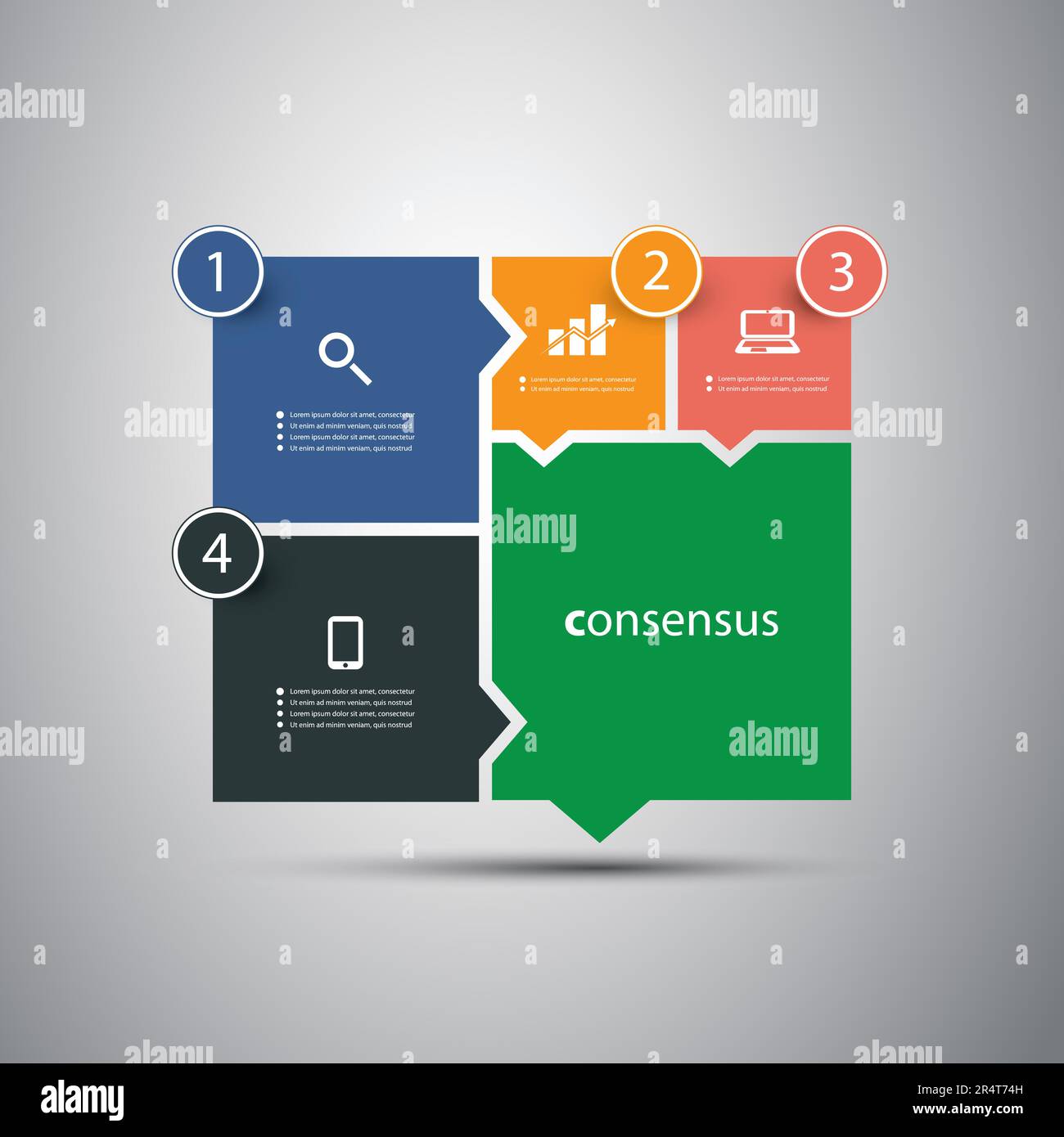 Consensus - Speech Bubble Concept Stock Vector