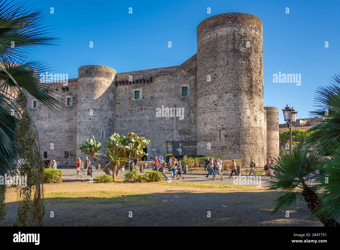 View of Castello Ursino, Catania, Sicily, Italy, Europe Stock Photo