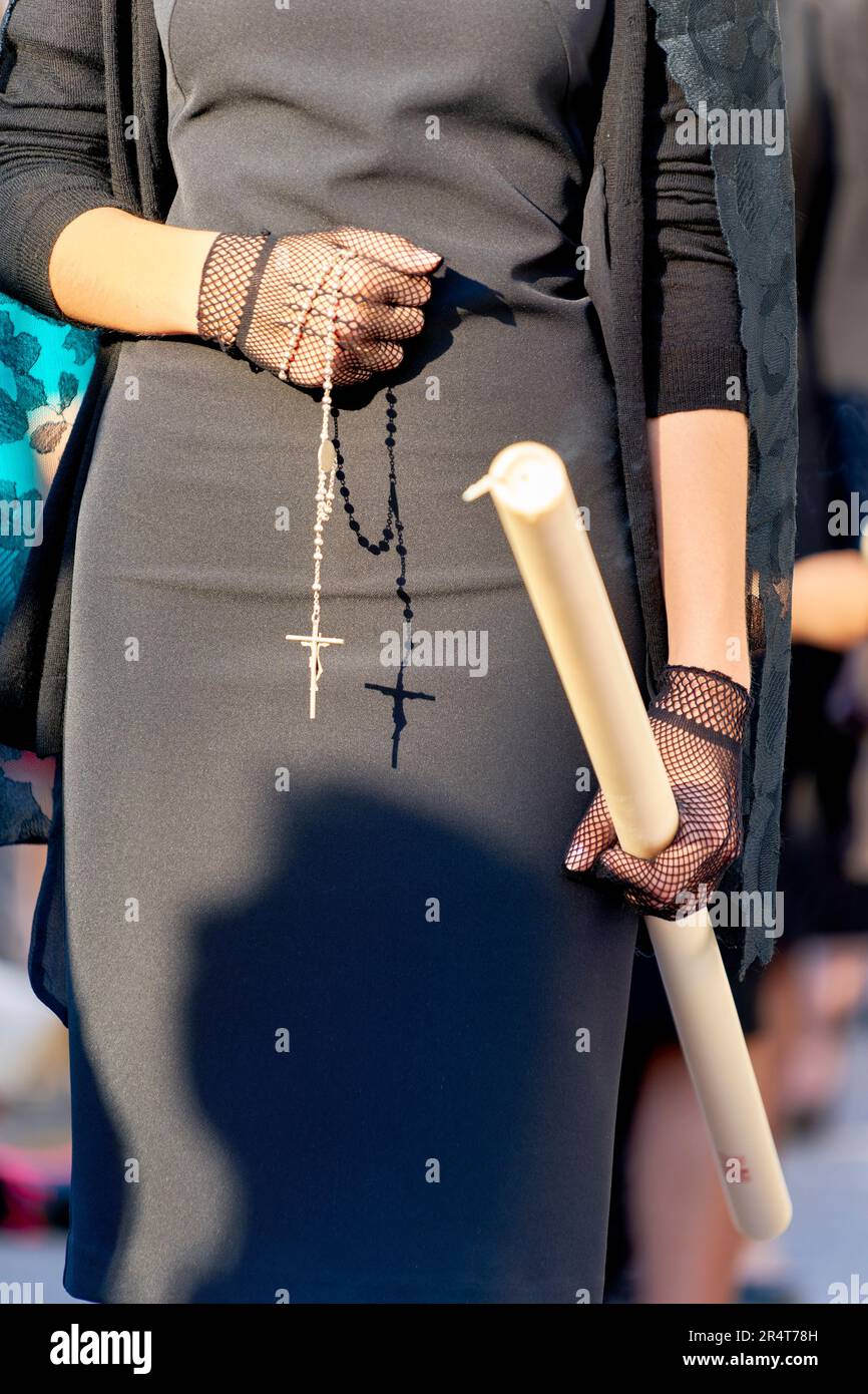 Andalusia Spain. Procession at the Semana Santa (Holy week) in Granada