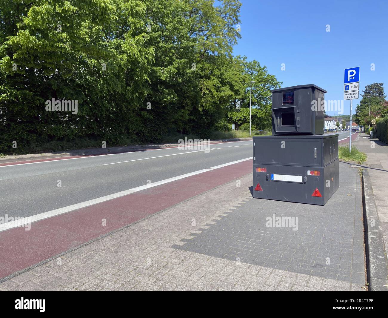 modern speed trap at a road Stock Photo - Alamy