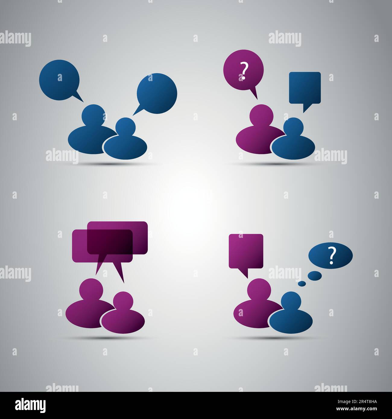 Peoples Icons with Speech Bubbles Stock Vector Image & Art - Alamy