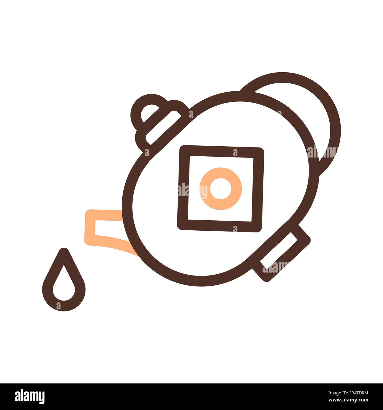 Teapot icon duocolor brown colour style chinese new year vector element