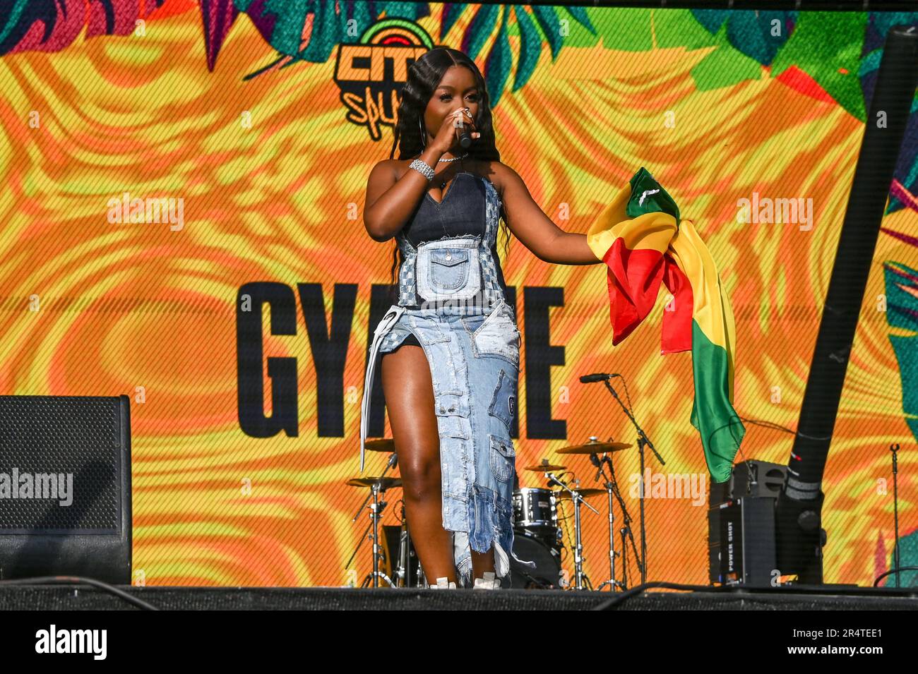 London, UK. 29th May, 2023. Gyakie performs at the City Splash Festival 2023 at Brockwell park, London, UK. Credit: See Li/Picture Capital/Alamy Live News Stock Photo