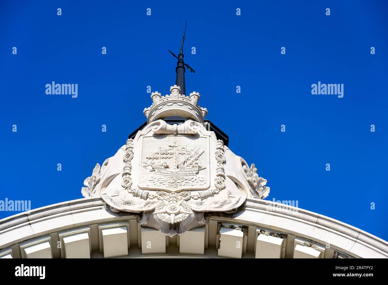 Architectural detail of the Time Out Market in Lisbon, Portugal Stock Photo