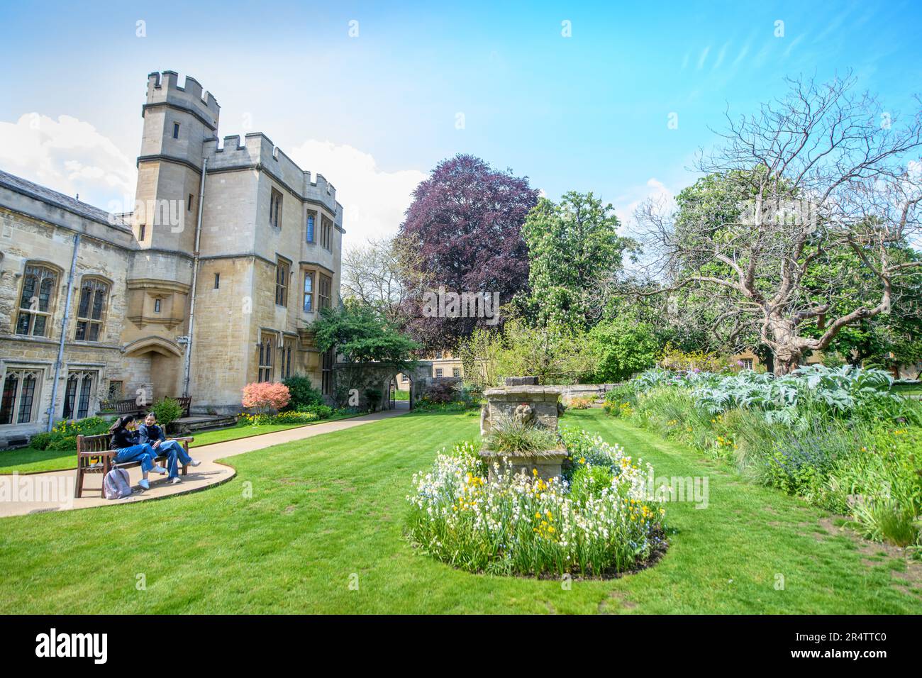 The Fellows' Garden at Balliol College, Oxford University UK Stock