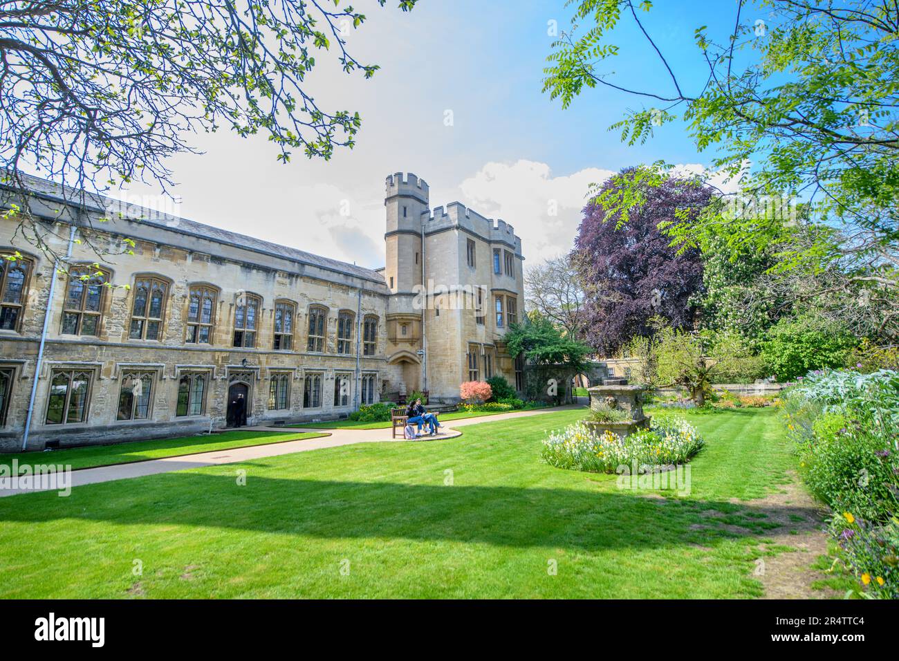 The Fellows' Garden at Balliol College, Oxford University UK Stock