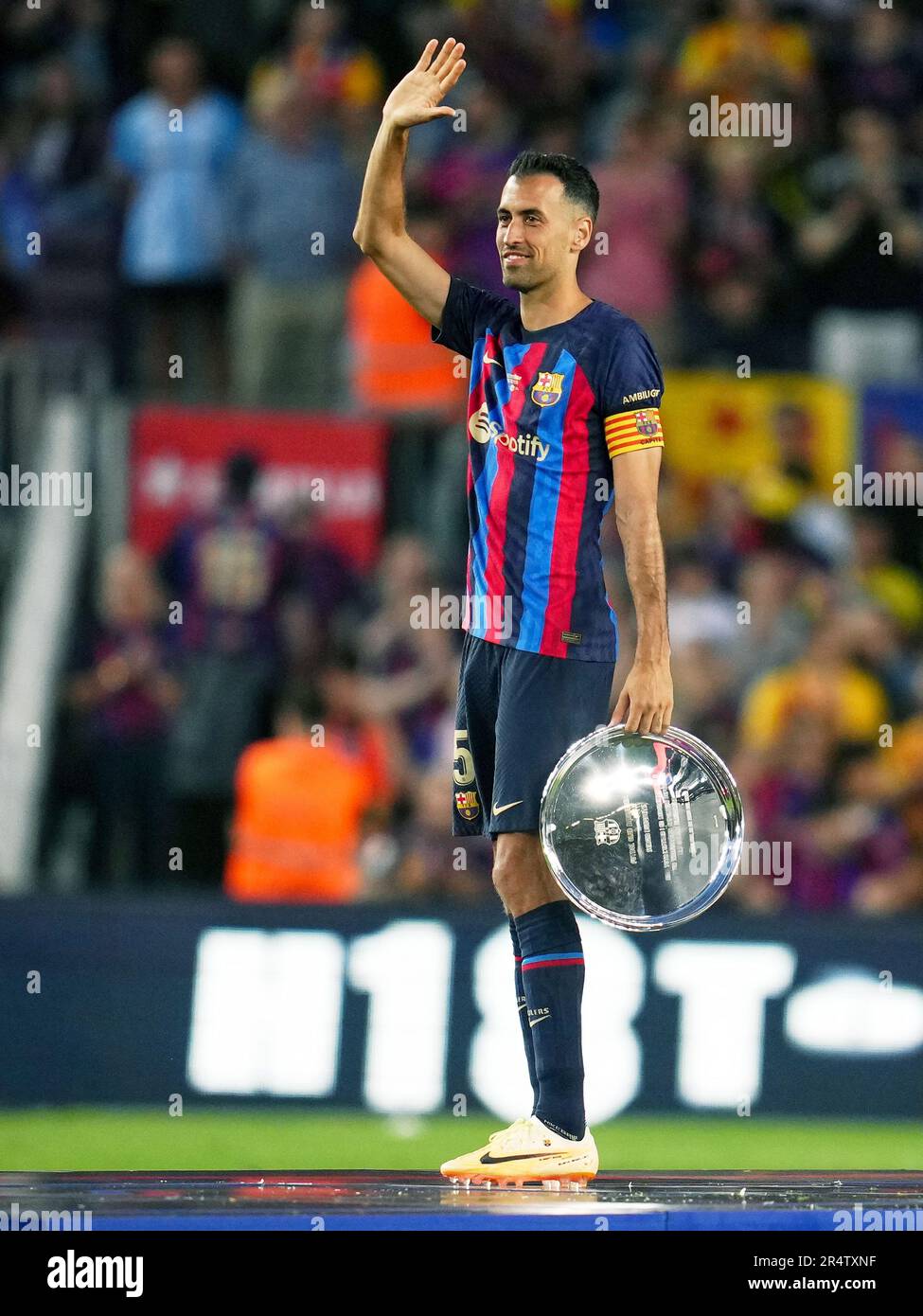 Sergio Busquets during his farewell as a FC Barcelona player during the
