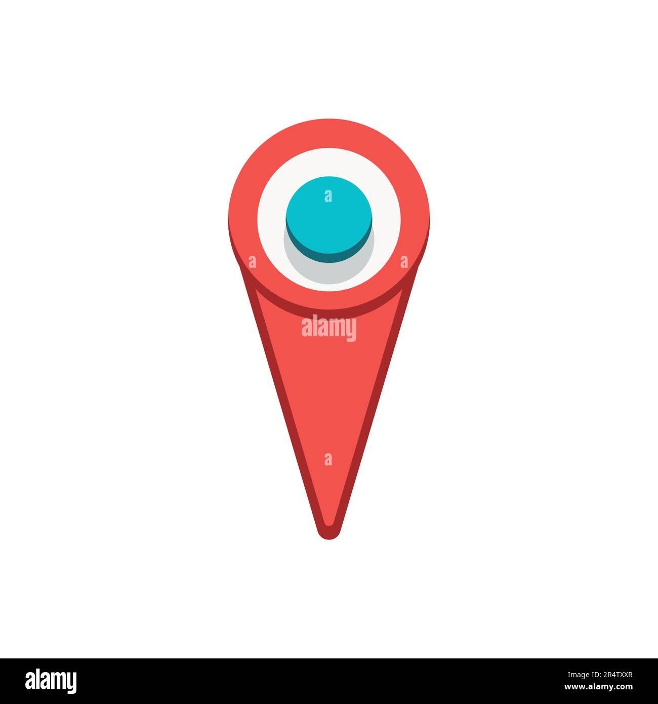 Maps pin. Red location pin. Location map icon. Pin icon vector isolated