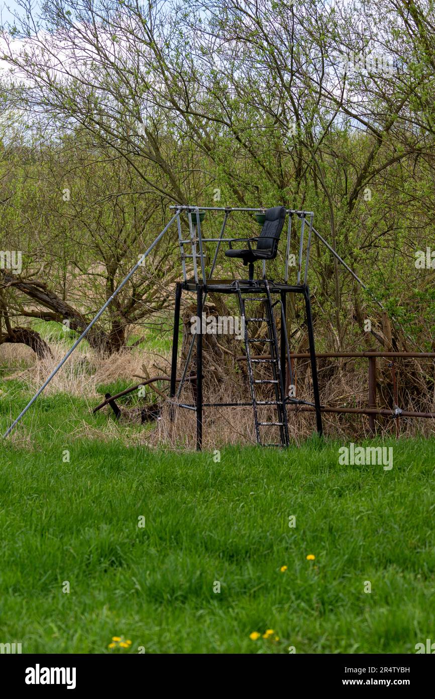 Old Office Chair On A High Seat, Berlin, Germany Stock Photo Alamy