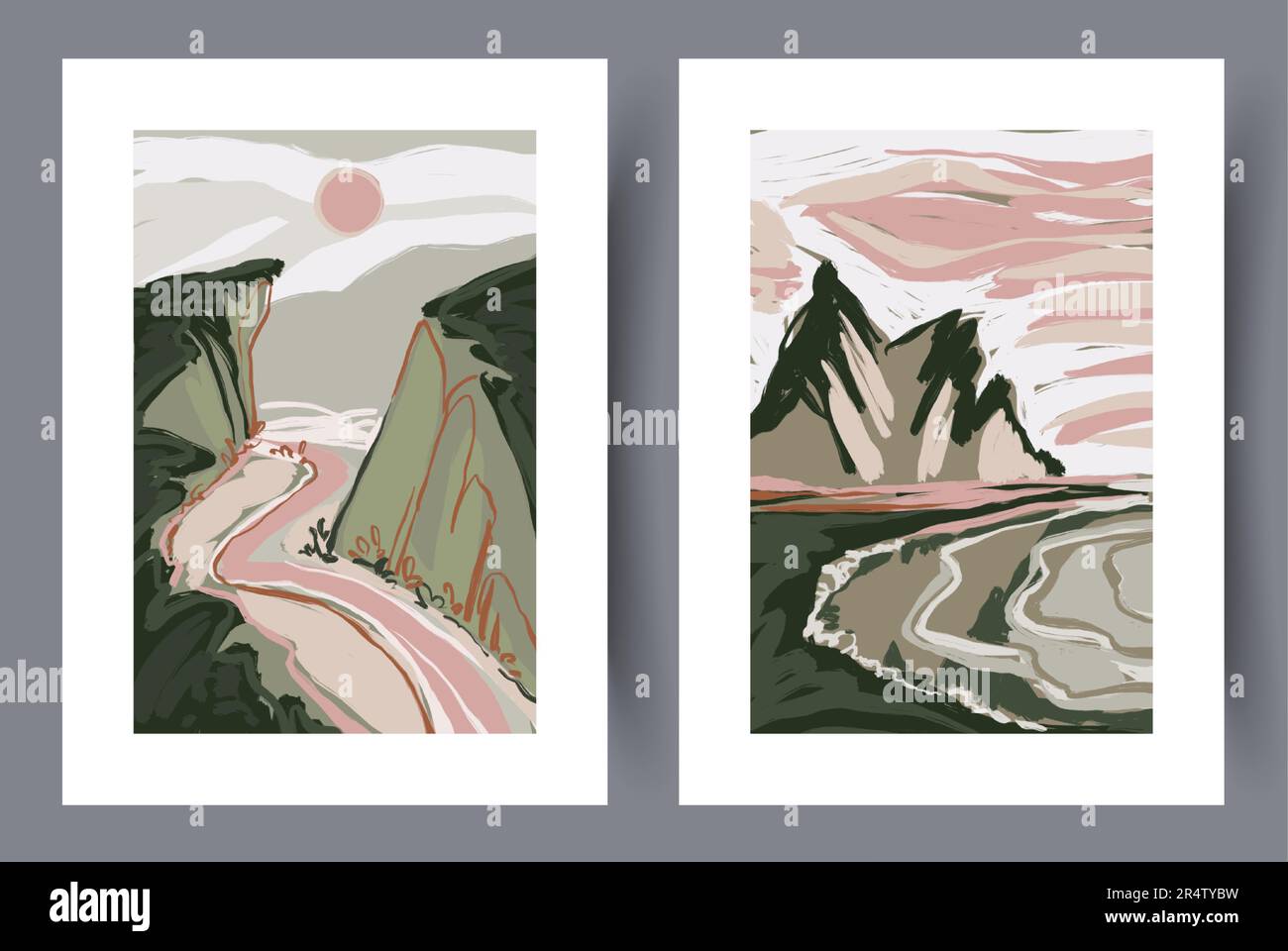 Gorge river Stock Vector Images - Alamy