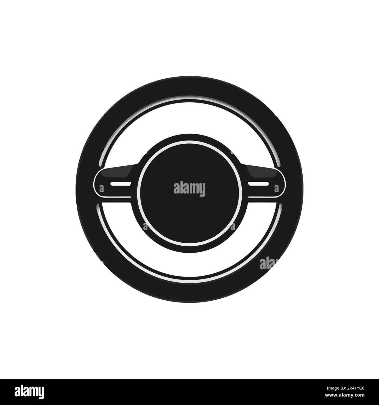 Car steering wheel icon on isolated white background. Vector