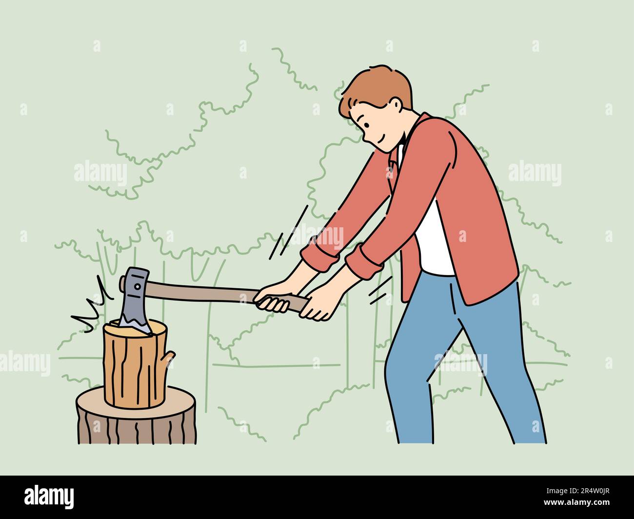 Wood splitting Stock Vector Images Alamy