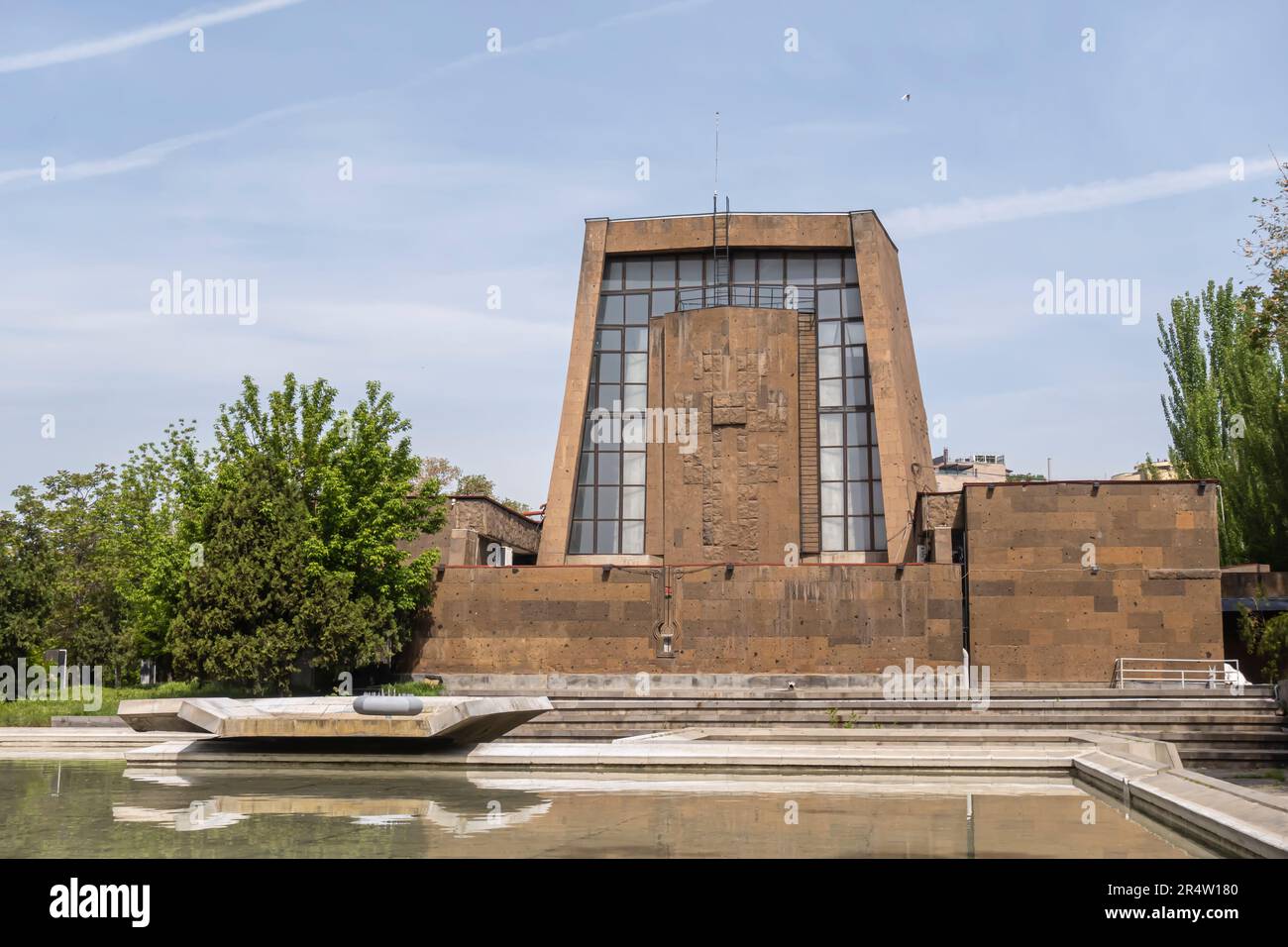 Komitas Chamber Music House is a concert hall in Yerevan, Armenia, esigned by Stepan Kyurkchyan and constructed by engineer Eduard Khzmalyan. 1977 Stock Photo