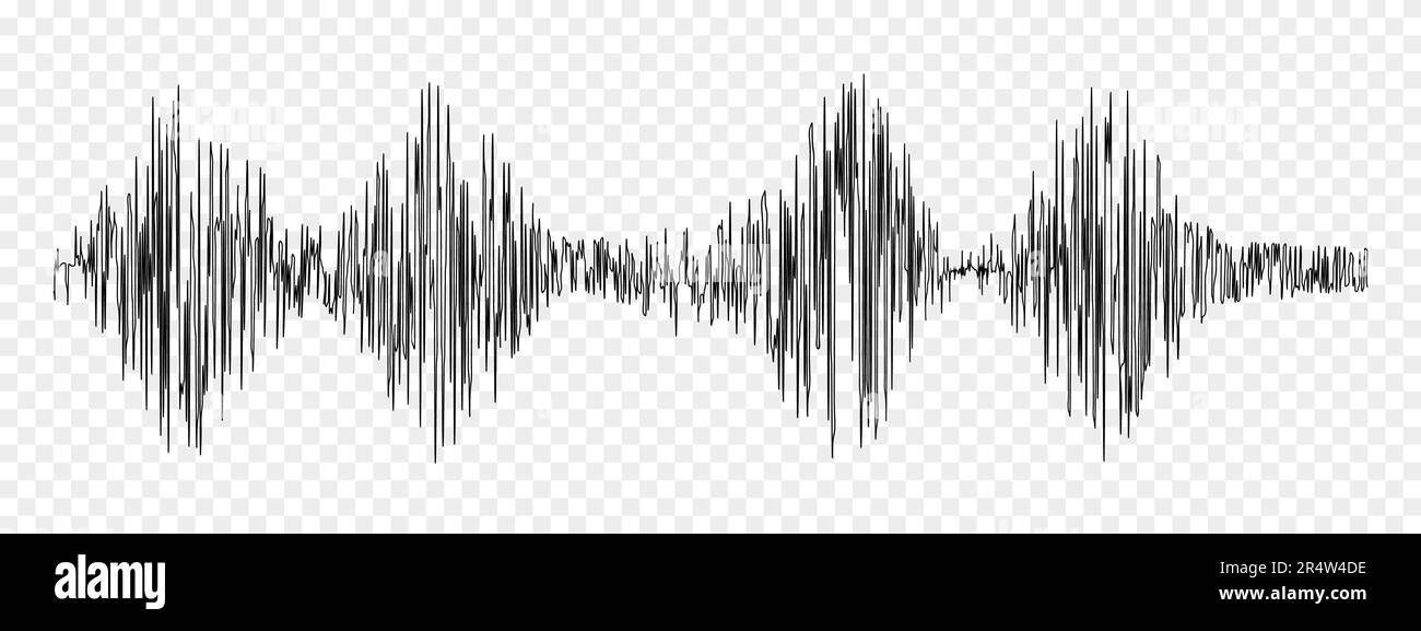 Seismogram or lie detector graph. Ground motion, earthquake magnitude, sound record or pulse wave. Polygraph or seismograph diagram Stock Vector