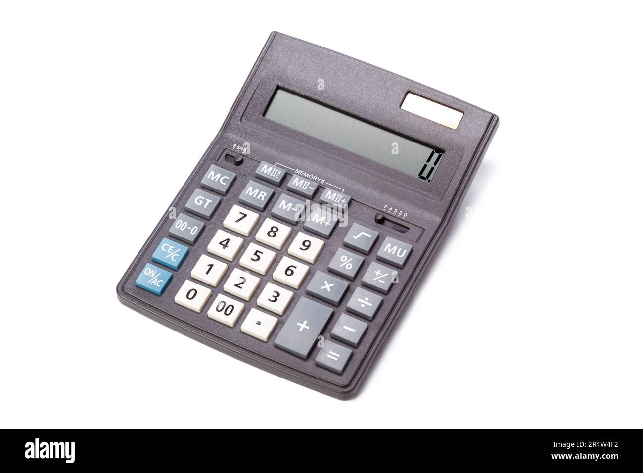 black calculator isolated on white background Stock Photo - Alamy
