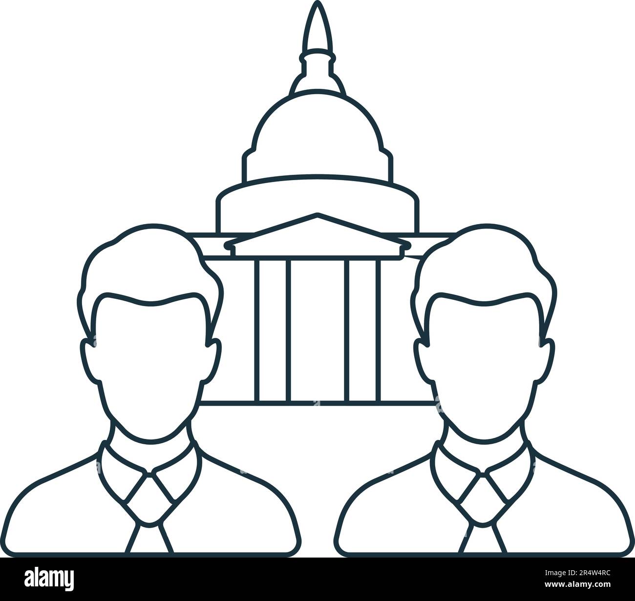 Delegates icon. Monochrome simple sign from election collection
