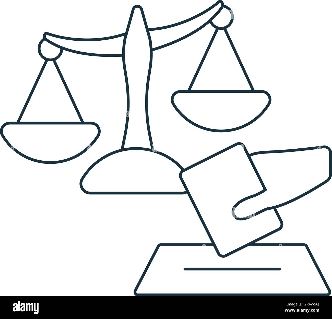 Floating vote icon. Monochrome simple sign from election collection