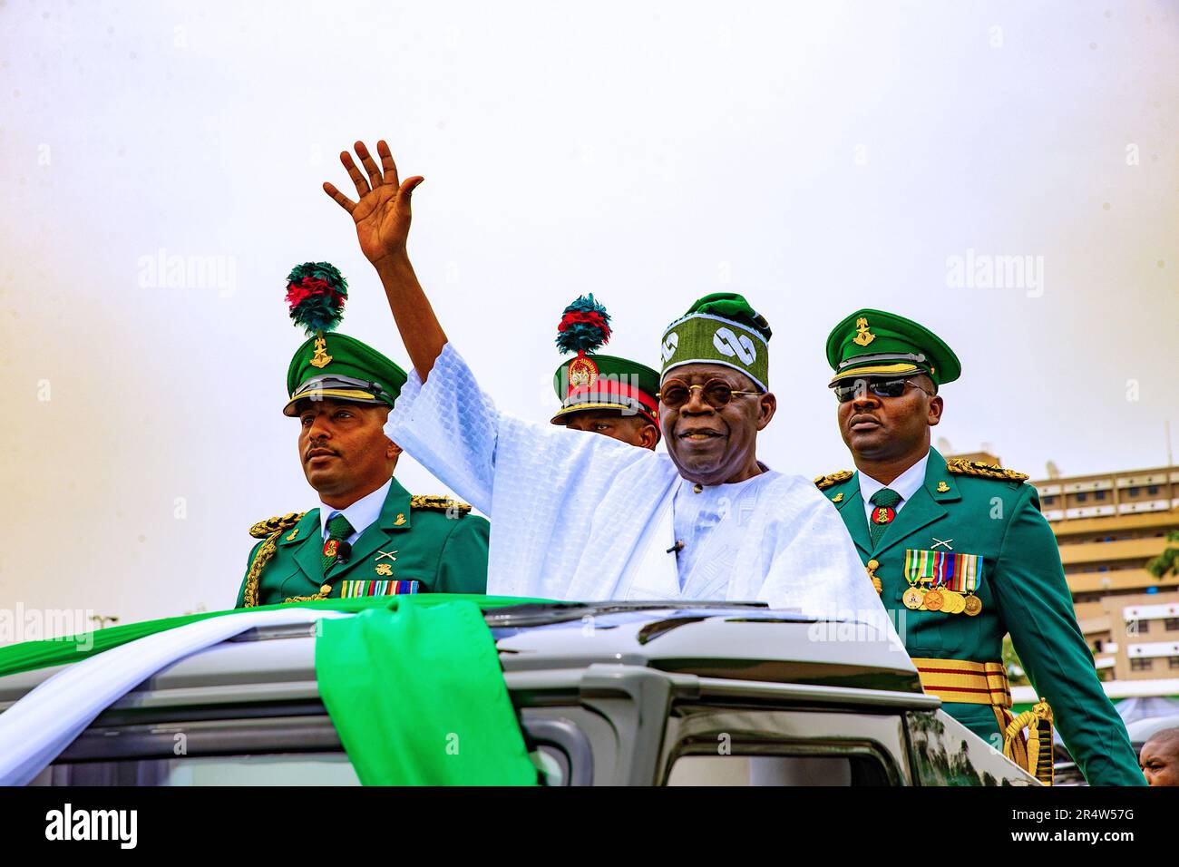 Abuja, Nigeria. 29th May 2023. Nigeria’s President-elect Bola Ahmed Tinubu was sworn into office. The ceremony took place amid tight security at the 5,000-capacity Eagle Square venue in the capital, Abuja. Stock Photo