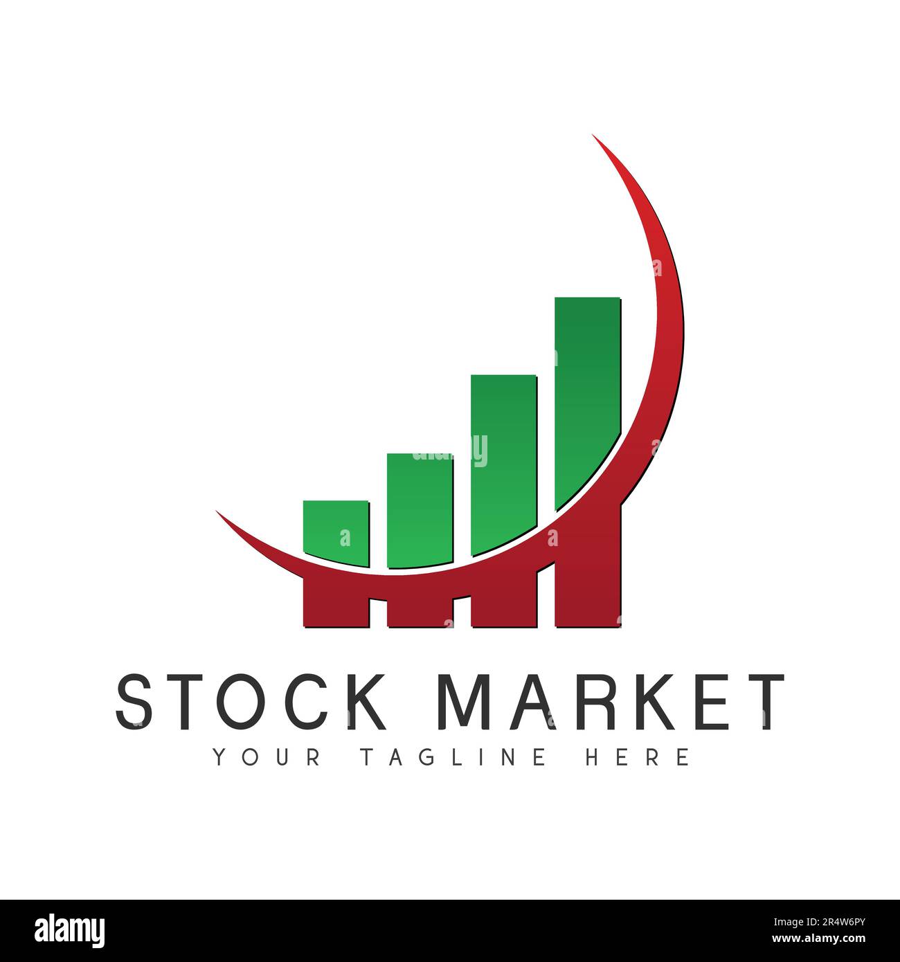 Stock Market Logo Design Financial Graph Logotype Trading Stock Vector