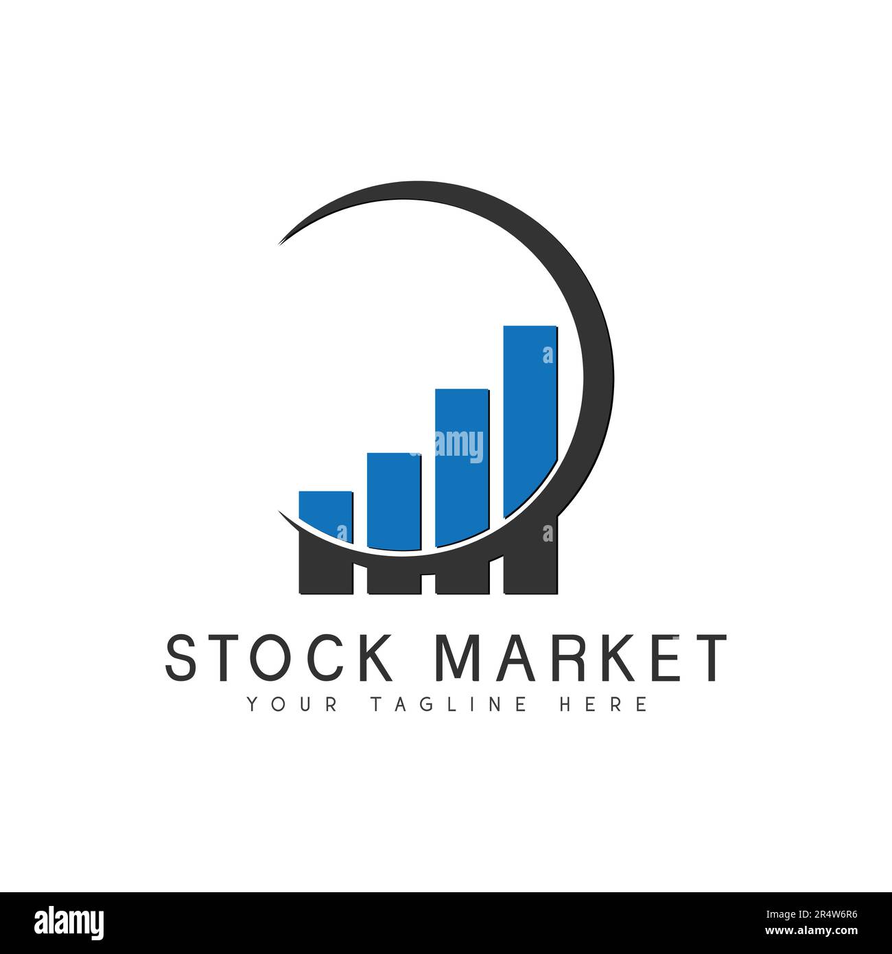 Stock Market Logo Design Financial Graph Logotype Trading Stock Vector