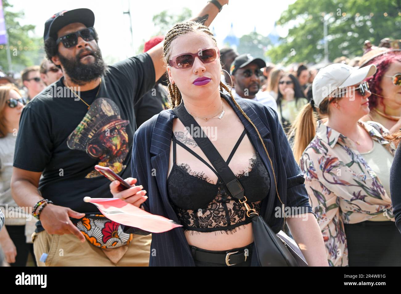 London, UK. 29th May, 2023. Revellers attends the City Splash Festival 2023 at Brockwell park, London, UK. Credit: See Li/Picture Capital/Alamy Live News Stock Photo