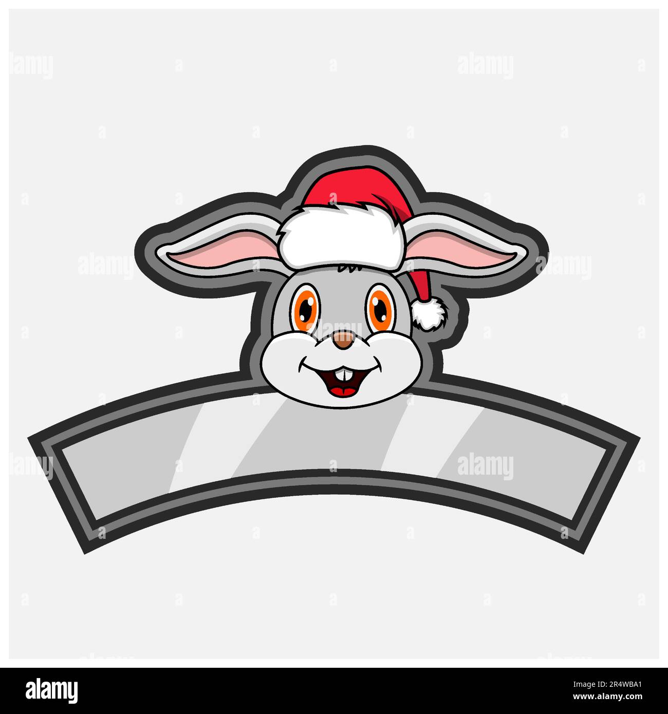 Rabbit Head Character Logo, icon, watermark, badge, emblem and label