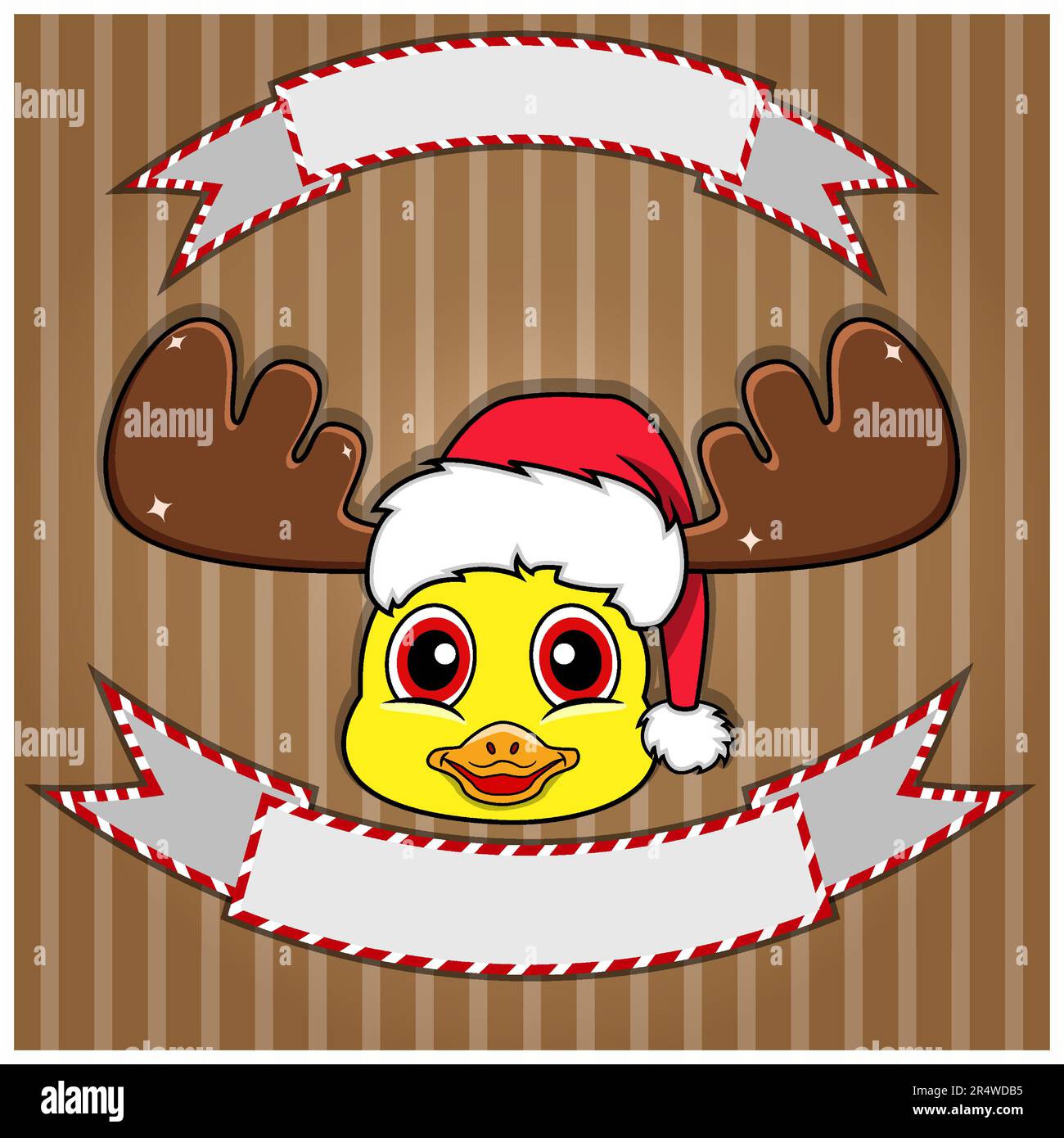 https://c8.alamy.com/comp/2R4WDB5/cute-duck-head-with-christmas-hat-blank-label-and-banner-character-mascot-and-icon-vector-and-illustration-2R4WDB5.jpg
