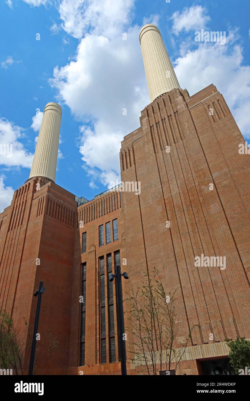 Exterior of Battersea Power Station, Nine Elms, Wandsworth, London, England, UK, SW11 8BJ Stock Photo