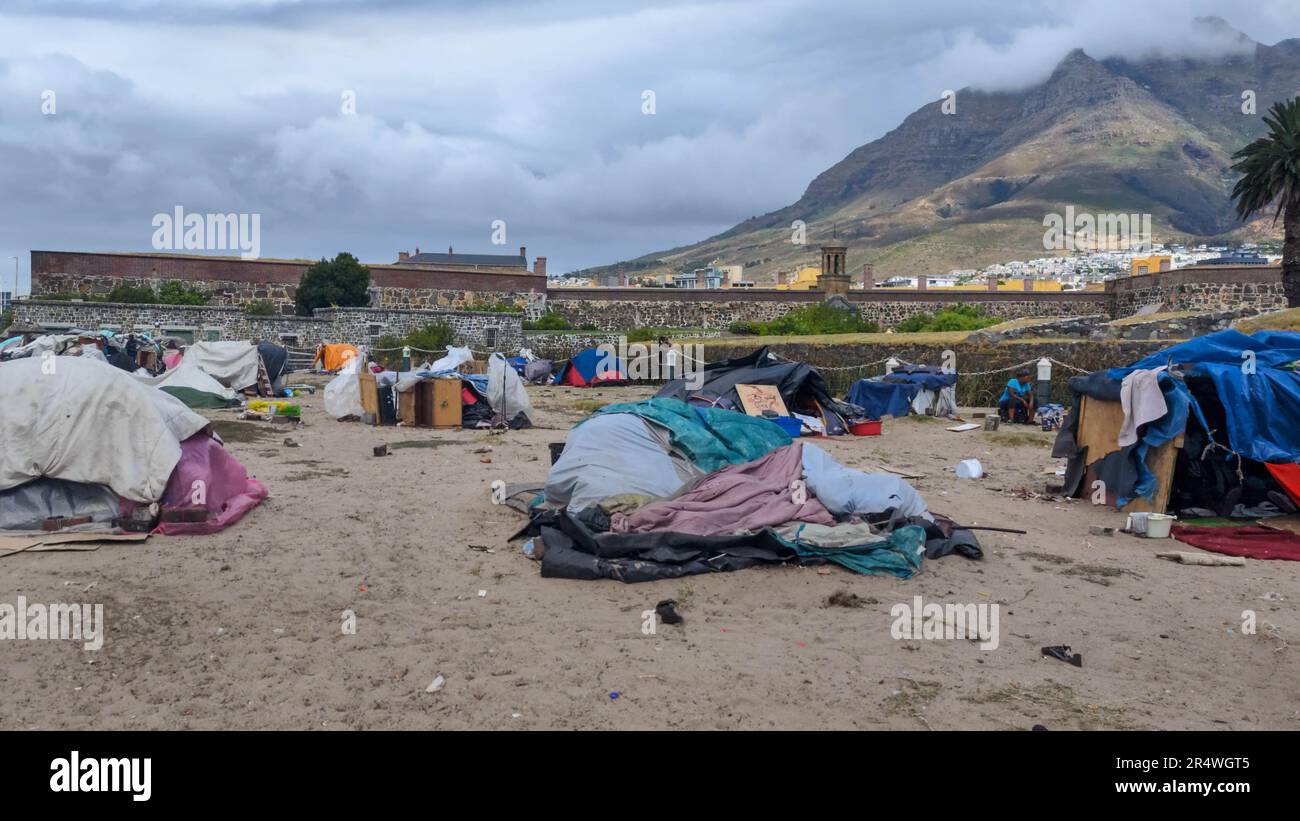 Cape Town, South Africa - 2 February 2023: view at slums in Cape Town ...